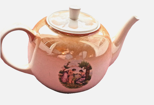 Antique SC Richard Hand Painted Porcelain Teapot Italy Pre-1896 Ombre Lustreware - Picture 2 of 12