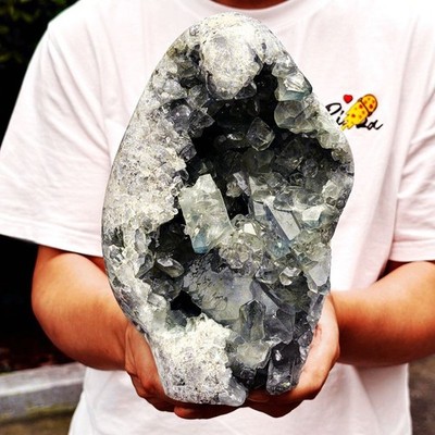 11.97LB Natural Blue Crystal Cave Quartz Crystal Mineral Specimen