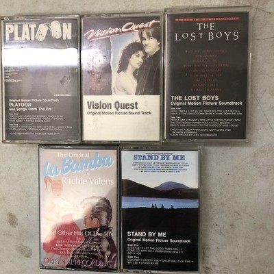 Lot of Five (5) Cassette Tapes STAND BY ME  VISION QUEST  PLATOON MORE