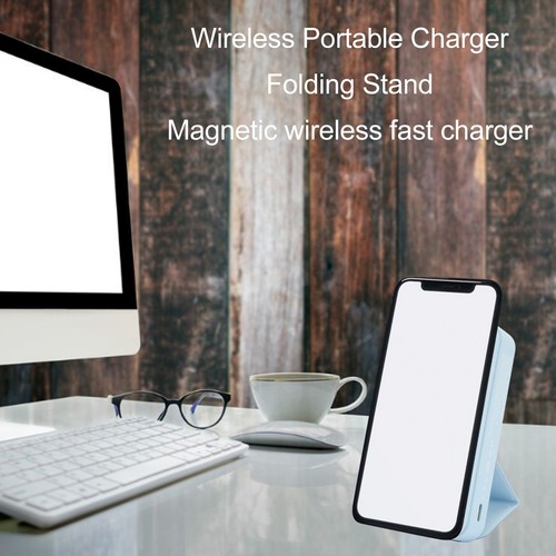 Blue Wireless Charger 10000mAh Capacity LED Display Magnetic Battery Pack F - Picture 12 of 23