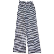 VTG 70s Jugs Gingham Pants High Waist Wide Leg Size 7/8 Mod Retro California