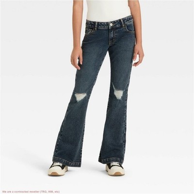 Girls' Low-Rise Flare Jeans - art class Dark Wash 8 *SEE DEAL!!!*