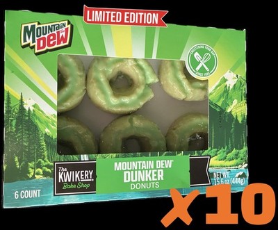 10x MOUNTAIN DEW DUNKER Donuts Case! - Kwik Trip LIMITED EDITION - FREE SHIPPING