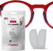 Gecko Grip 1Mm anti Slip Eyeglass Nose Pads, 5 Clear Pair USA Made, 2500 Innov