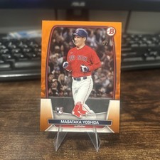 2023 Bowman Masataka Yoshida RC Boston Red Sox #58 Orange SP /25 Jersey match #7