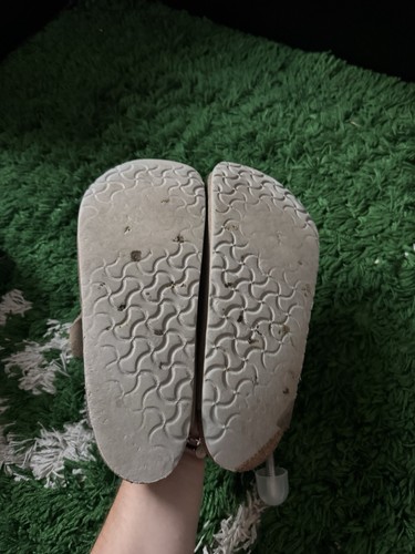 Birkenstock khaki grey beige sole Faux suede Clog Slippers Mules Size Uk 10.5 - Picture 8 of 8