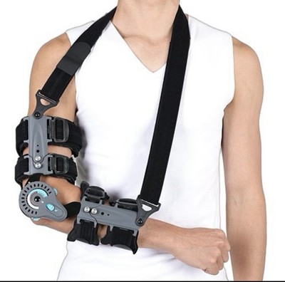 Elbow Brace  Hinge Adjustable Post OP ROM  with Sling LEFT, KOMZER Open Box