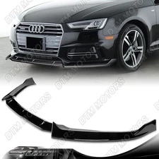 For 17-19 Audi A4 S4 B9 S-Line Painted Black Front Bumper Lip Body Kit Spoiler