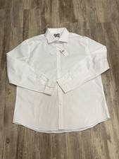 NWT Michael Kors Men's Slim Fit White LS Dress Shirt 17.5 34/35 XL Stretch