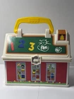 Vtg. 2008 FISHER-PRICE Mattel School House Lunchbox Little People Carrying Case
