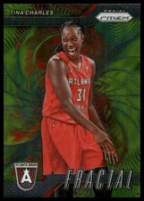 Tina Charles 2024 Panini Prizm WNBA #15 Fractal Atlanta Dream