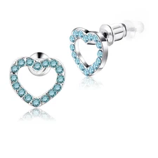 Buyless Fashion Womens and Girls Heart Stud Earrings  - Surgical Stainless Steel