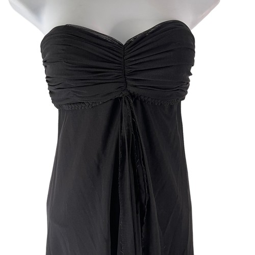 White House Black Market Damengröße 0 XS trägerloses formelles schwarzes Kleid - Bild 1 von 10