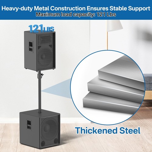 2 in 1 Speaker Pole for Subwoofer with Height Adjustable Subwoofer Pole Mount... - Picture 6 of 7