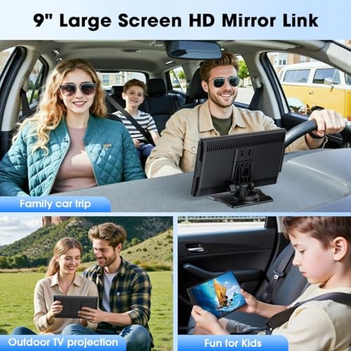 Carplay Screen for Car, 9'' Wireless CarPlay & Android Auto- Upgrade Portable  - Picture 6 of 7