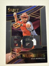 2024 Panini Select Baseball Ivan Pudge Rodriguez By The Numbers Insert