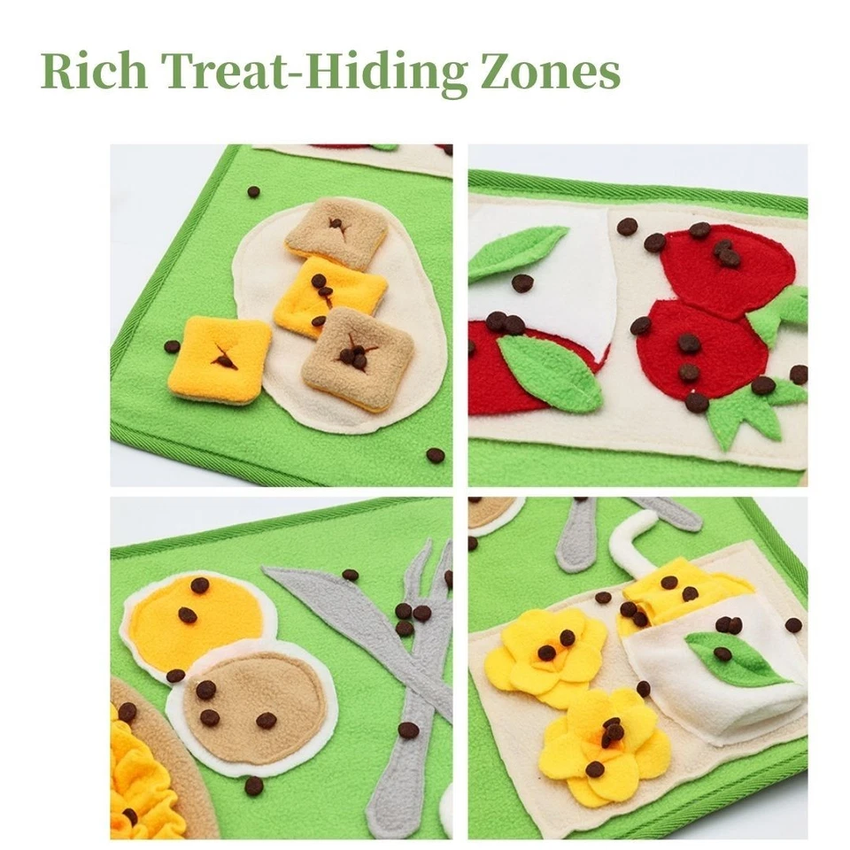 Dog and Cat Pizza Snuffle Mat, Toy for Enrichment, Nosework & Mental Stimulation - Image 4 of 4
