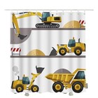 Boy Construction Vehicles Shower 72"W x 72"L (Pack of 1) Showercurtain2038