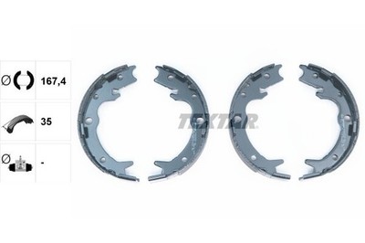 TEXTAR 91062800 Bremsbackensatz, Feststellbremse für Acura, Honda