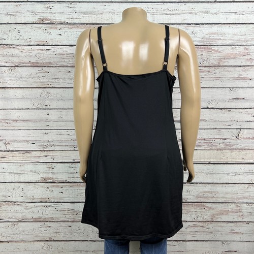 Avenue Solid Black Longline Layering Stretch Tank Top Tunic Shirt Size 14W PLUS - Bild 5 von 7