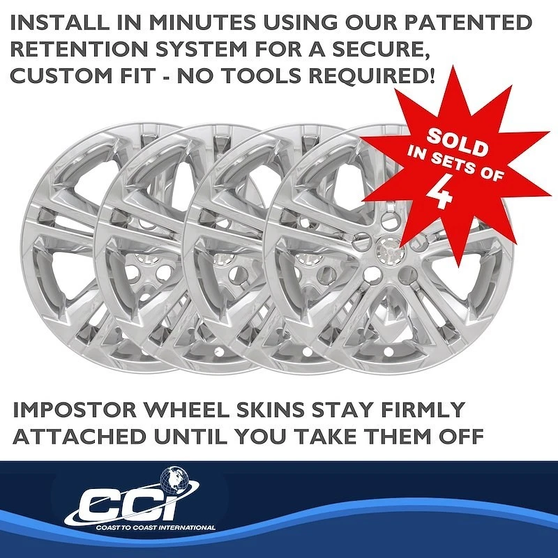 Nuevas cubiertas de ruedas para Chevy Cruze 2016-2018; 16 pulgadas; 5 radios cromados Foto 2 de 3