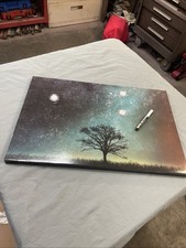 Navaris Magnetic Dry Erase Board - 16 x 24 inches Decorative White Board Scenery