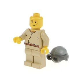 1X Lego Minifigure Star Wars Anakin Skywalker Pilot Cap Gray Glasses 7131 SW0008