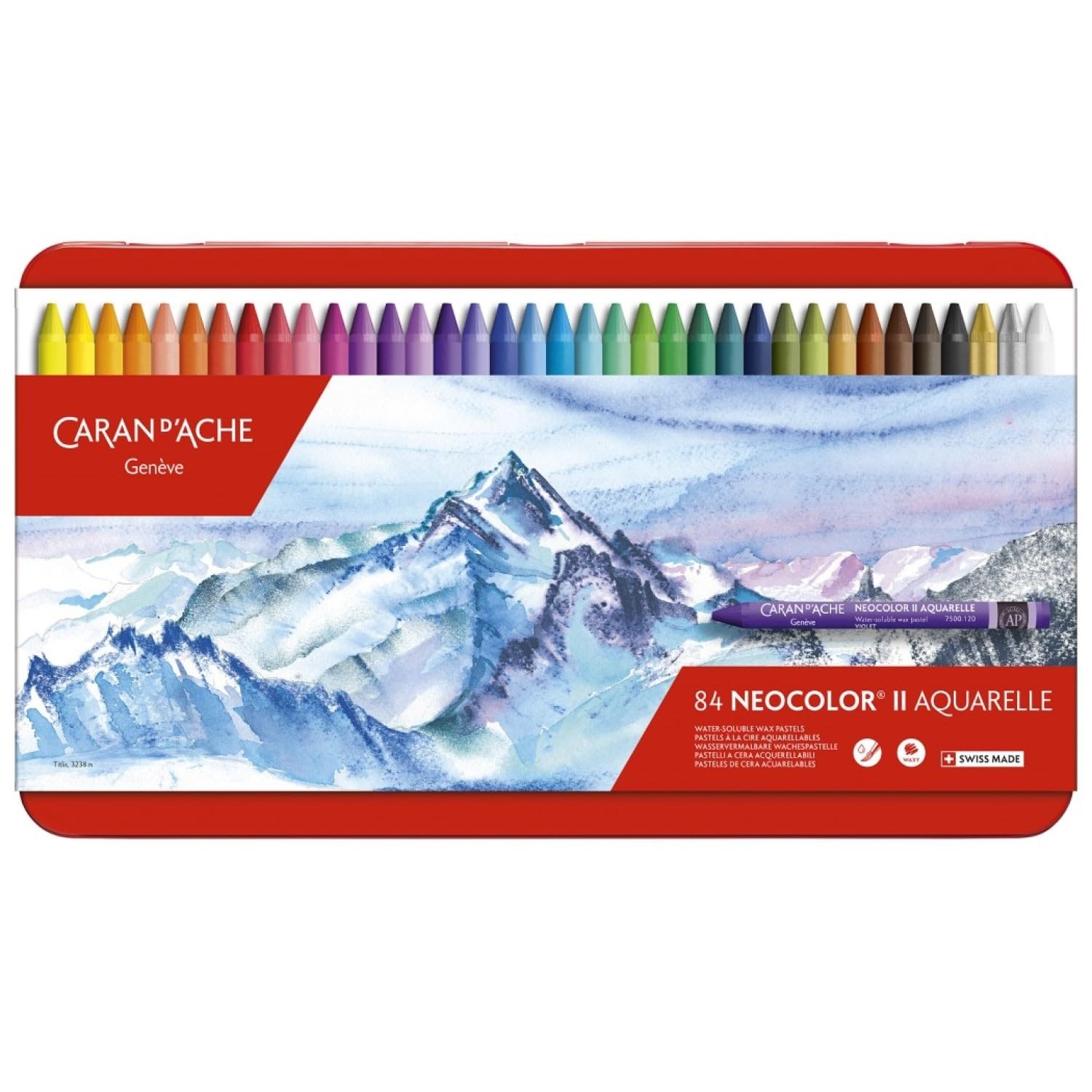 Caran D'ache Neocolor Ii Water Soluble Wax Pastels - Assorted Colours / 84 Pack - Image 4