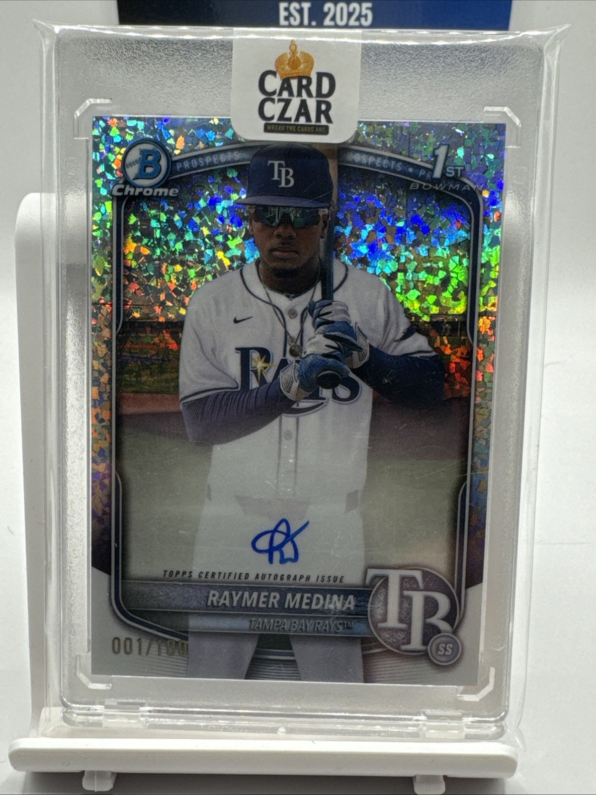 RAYMER MEDINA 2025 Bowman Chrome Mini Diamond AUTO 1st Bowman 001/100 #CPA-RM