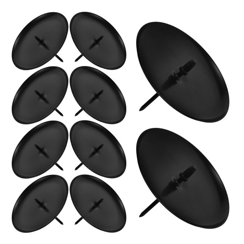 Candle Plate Ornaments Black Holder Candles Holders Stand Pedestals - Picture 3 of 12