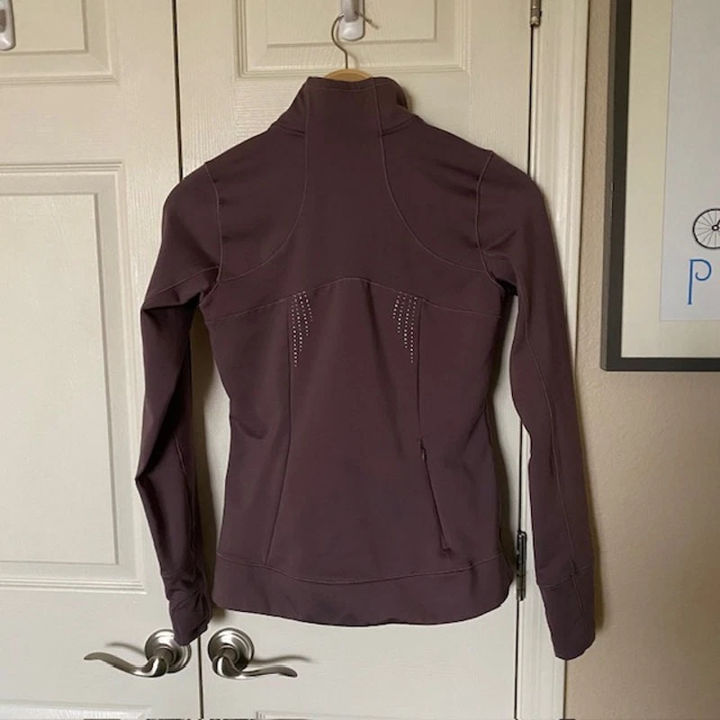 Pullover Calia 1/4 Cremallera Marrón con Detalles Reflectantes Plateados Elastizado Para Mujer M LEER Foto 2 de 4