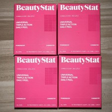 LOT OF 4 BOXES BeautyStat Universal Triple Action Daily Peel 10 Treatments Each