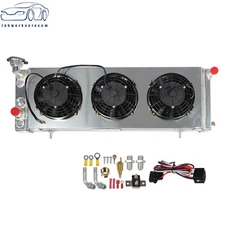 3 Row Radiator+Shroud Fan For Jeep Cherokee XJ/Comanche 2.5L 2.8L 4.0L 1984-2001