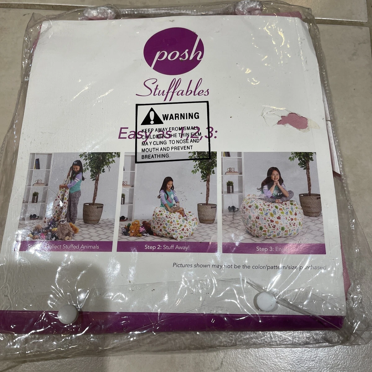 POSH STUFFABLE BEAN BAG COVER for Stuffed Animal Storage Chair