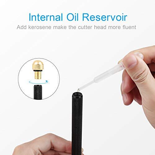 Aazon.co: Glass Cutter 2-20, Upgrade Glass Cutter Tool, Pencil Style Oil Feed Carbide Tip - View #10