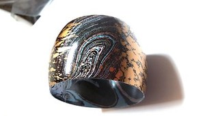 Wide-Metal-Multi-Color-Abstract-Vintage-Bangle-Bracelet