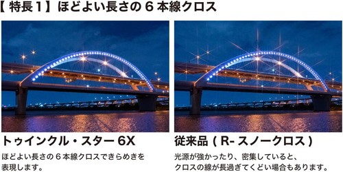 Kenko Cross Filter PRO1D R-Twinkle Star 6X (W) 67mm for cross effect 826720 - Picture 2 of 8