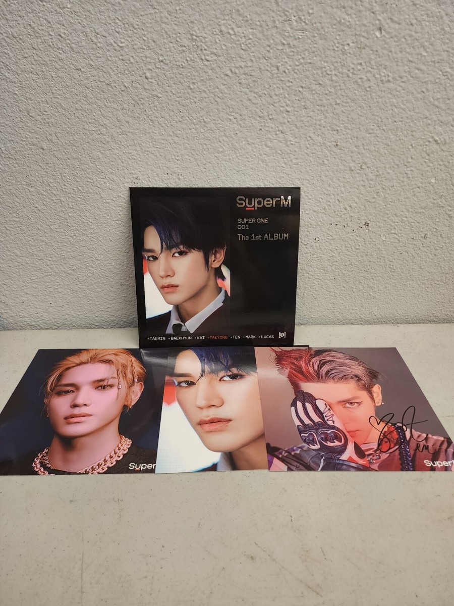 SuperM Super One Album Taeyong Signed Autographed LP Poster Set | eBay