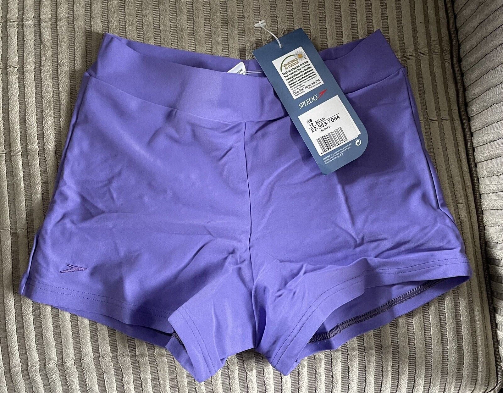 Speedo Mixers Purple Boyleg Bikini Shorts Gym Swimming Size 12 Hips 38 ...