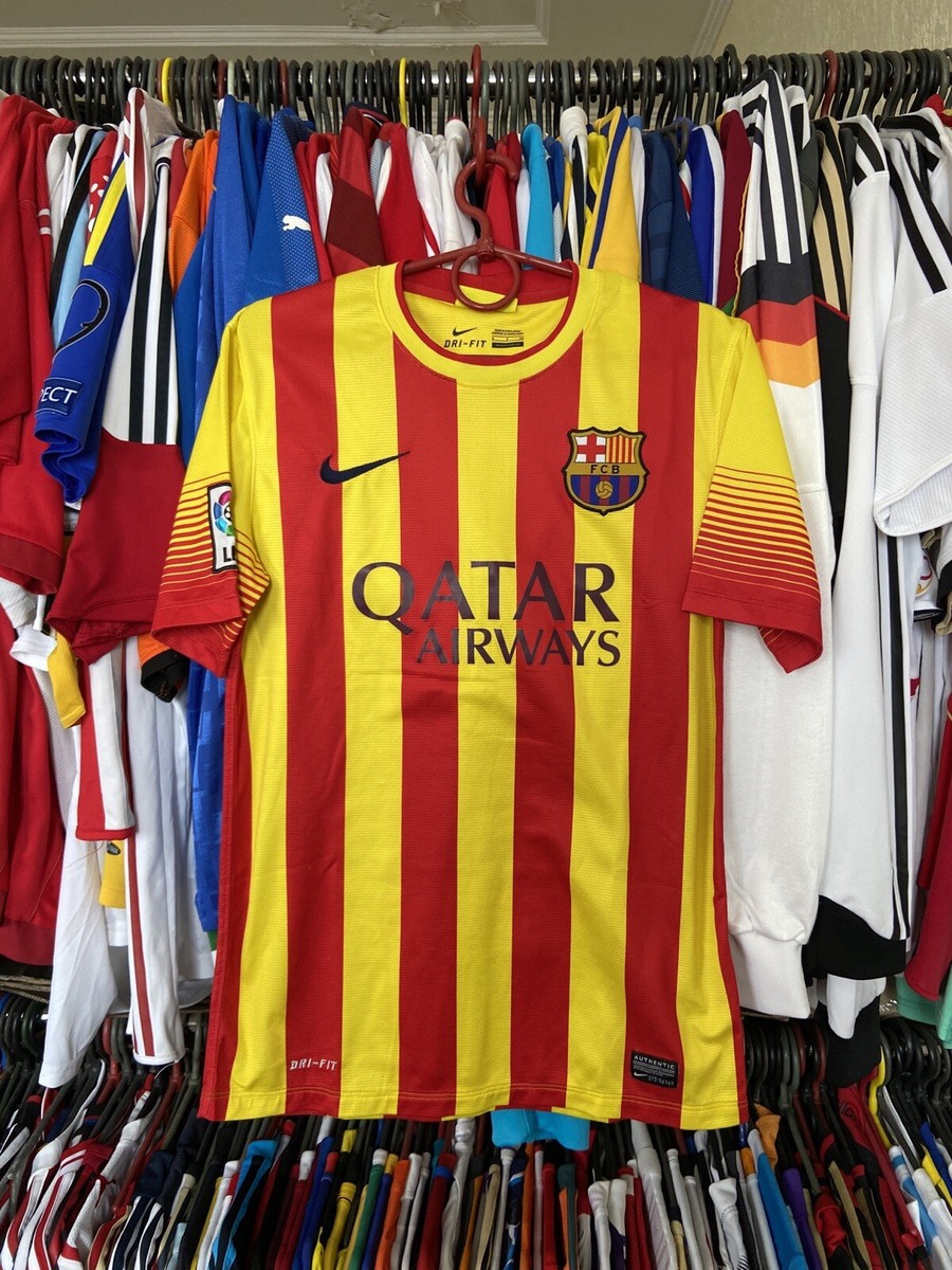 BARCELONA 2013 2014 AWAY FOOTBALL SHIRT SOCCER JERSEY NIKE 532823