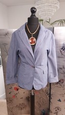 Mantaray Ladies Denim Blue Blazer Jacket Coat 18 Xl Plus Size Cotton Casual