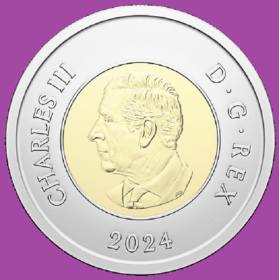 2024 Canada Two Dollar Toonie King Charles III Coin. Mint UNC. $2