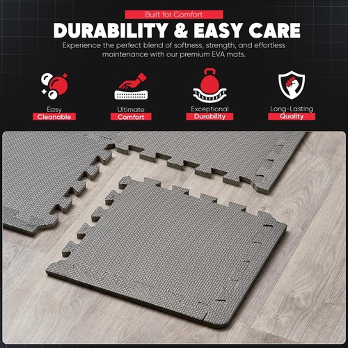 EVA Interlocking Soft Foam Mat Kids Play Area Jigsaw Edges Exercise Gym Tiles UK - Picture 17 of 55