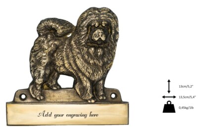Chow Chow - Messingplatte mit der Inschrift 'WELCOME'Art Dog DE Typ 2