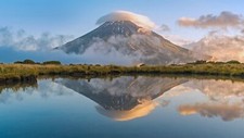 Landscape nature mountains reflection new zealand mount Custom Gaming Mat Desk