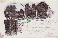 153162 Postcard Varel Litho 1897 Coffee House Windsallee Grosse Allee
