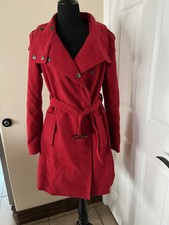 Mango Suit Red Trench Coat Women’s M
