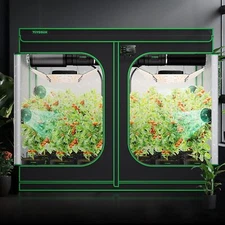 VIVOSUN Hydroponic Grow Tent w/ Window & Floor Tray for Indoor Plants Growing