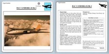 BAC Canberra B.Mk 2 - Light Bomber - Warplanes Collectors Club Card