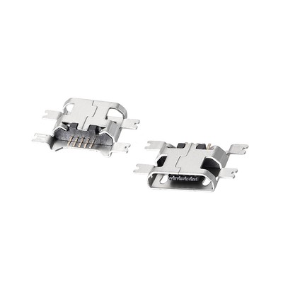 50PCS Micro USB Female Socket Connector  Port, 5-Pin DIP 180 Degree Replacement